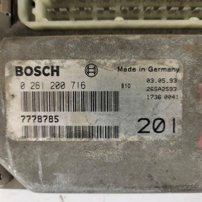 LANCIA Y10 ECU / 0261200716 / 7778785 / 00077787850 / BOSCH