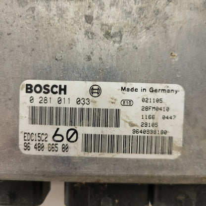 FIAT ULISSE LANCIA PHEDRA ECU / 0281011033 / 9648066580 / EDC15C2 / BOSCH