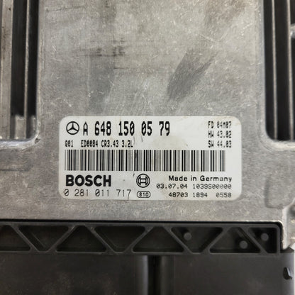 MERCEDES E W211 ECU / A6481500579 / 0281011717 / ED0084 / CR3.43 / BOSCH