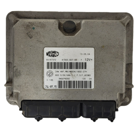 Fiat Seicento 600 ECU / 55187372 / IAW4AF.M9 / 61600.627.05 / MAGNETI MARELLI