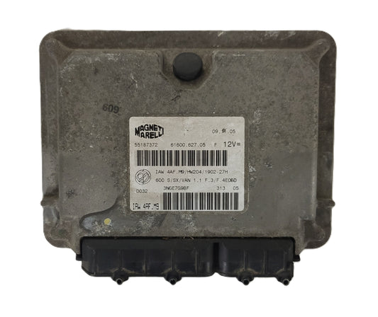 Fiat Seicento 600 ECU / 55187372 / IAW4AF.M9 / 61600.627.05 / MAGNETI MARELLI