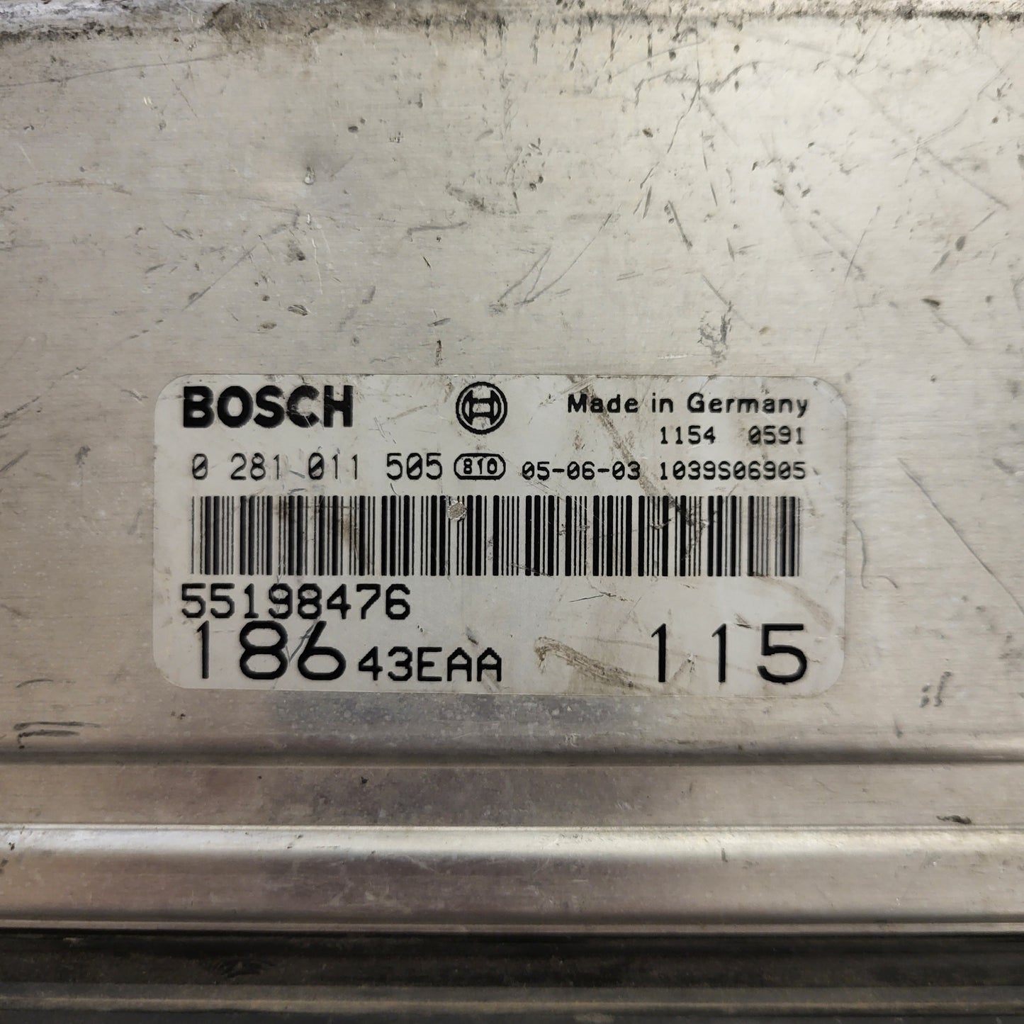 FIAT MULTIPLA ECU / 0281011505 / 55198476 / BOSCH