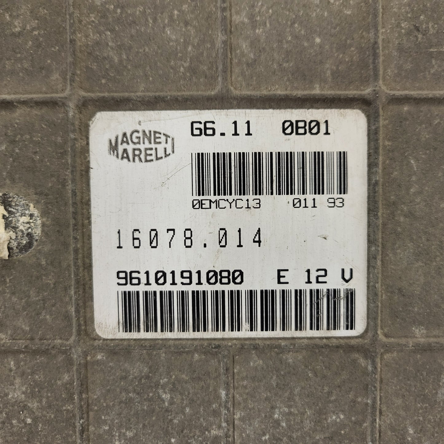 Citroen Peugeot PSA ECU / G6.11 / 16078.014 / 9610191080 / MAGNETI MARELLI