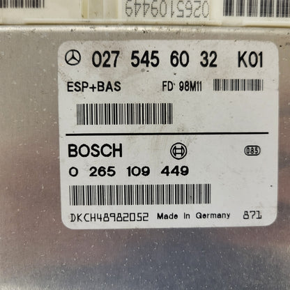 Mercedes a class ecu / 0265109449 / 0275456032 / BOSCH