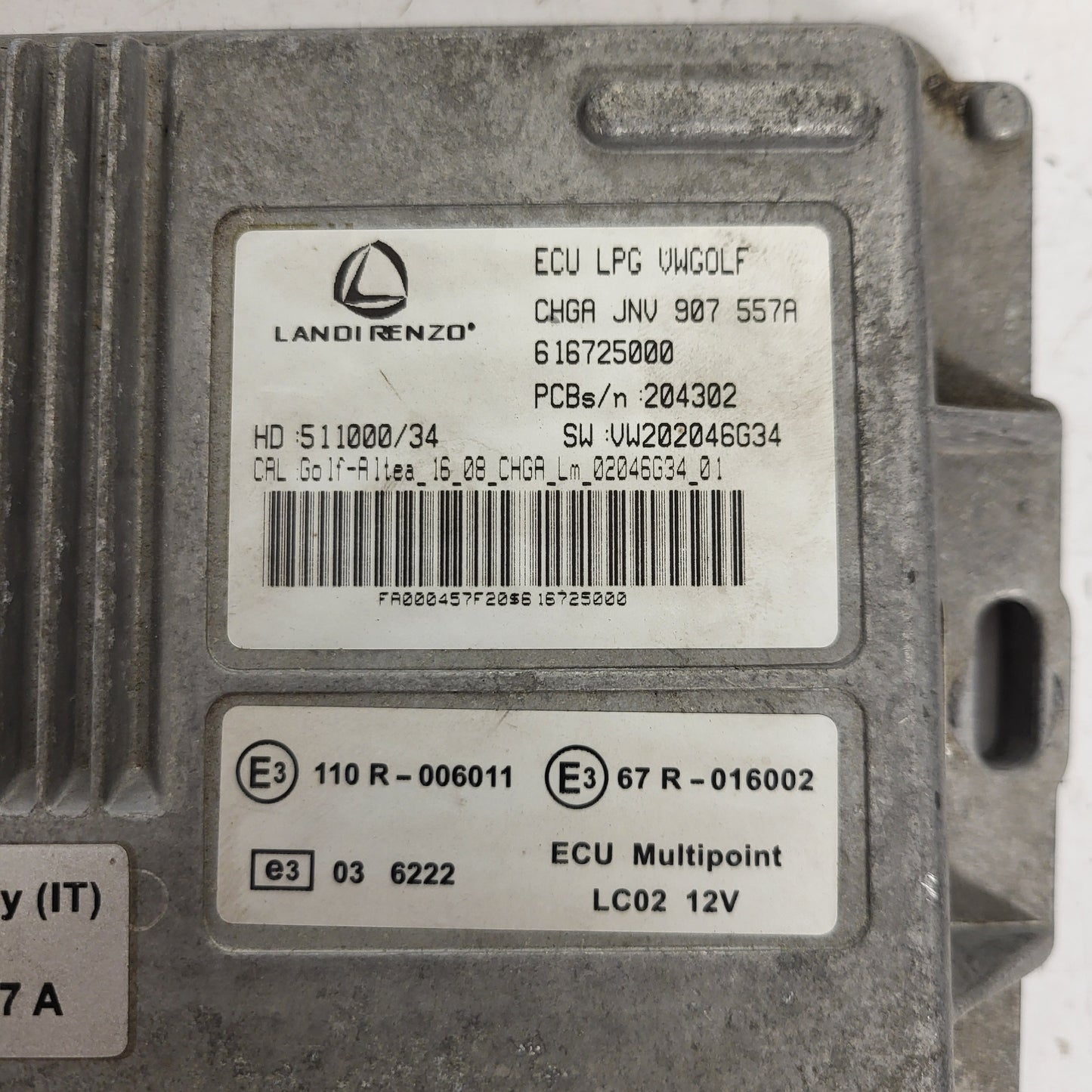 VW GOLF LPG ECU LANDI RENZO / 616725000 / 511000/34 / :VW202046G34 / 110R-006011