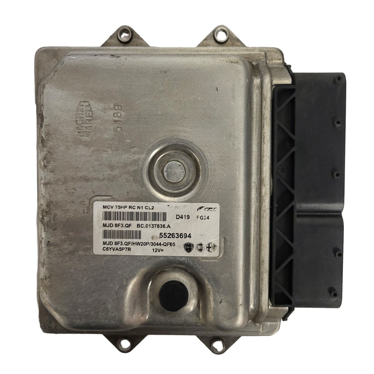 FIAT FIORINO BIPPER ECU / 55263694 / MJD 8F3.QF / HW20P / BC.0137836.A / MAGNETI MARELLI