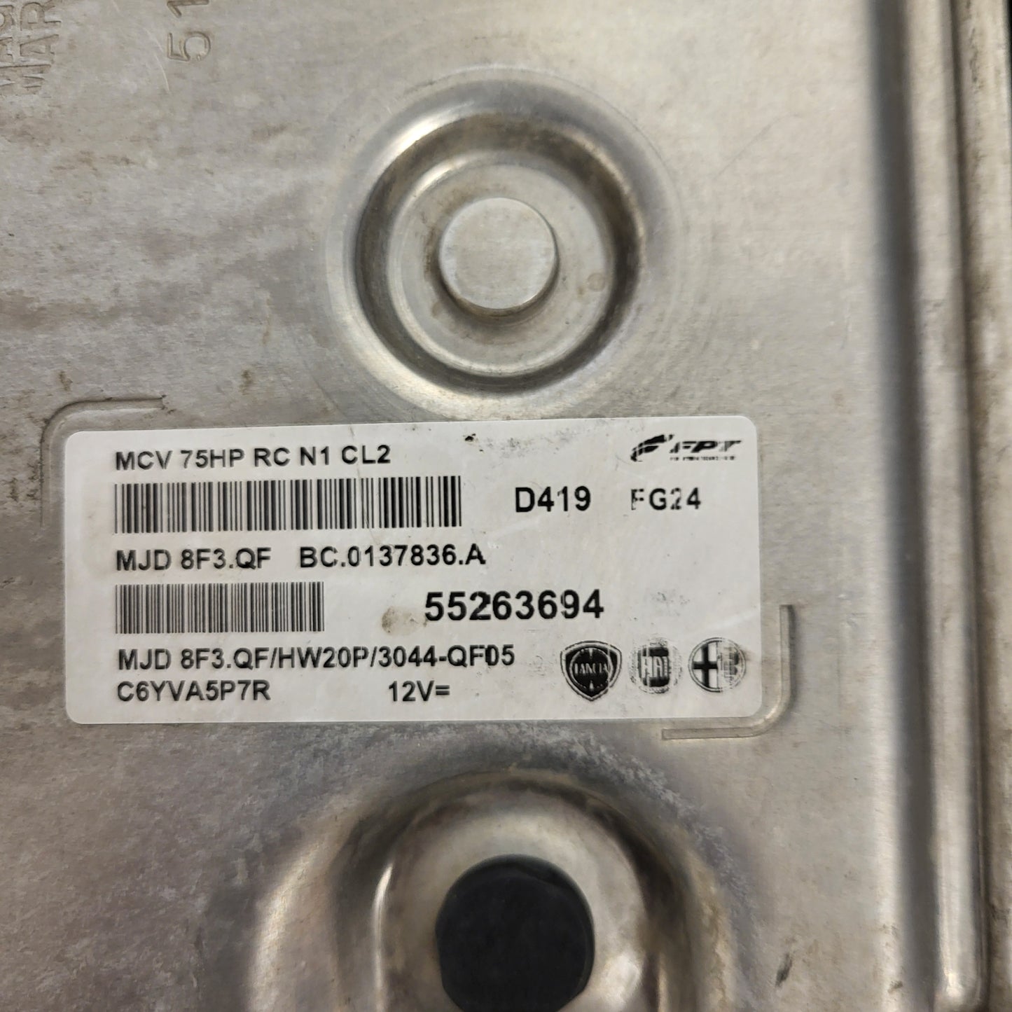 FIAT FIORINO BIPPER ECU / 55263694 / MJD 8F3.QF / HW20P / BC.0137836.A / MAGNETI MARELLI