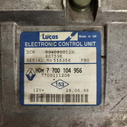 RENAULT KANGOO ECU / R04080012H / 7700104956 / 7700111206 / LUCAS