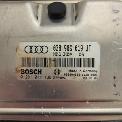 3x AUDI A4 ECU / 038906019JT / 0281011138 / EDC15P+ / BOSCH BULK STOCK