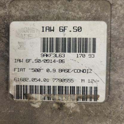 FIAT 500 ECU / IAW 6F.S0 / 7780555 / 61602.054.01 / MAGNETI MARELLI