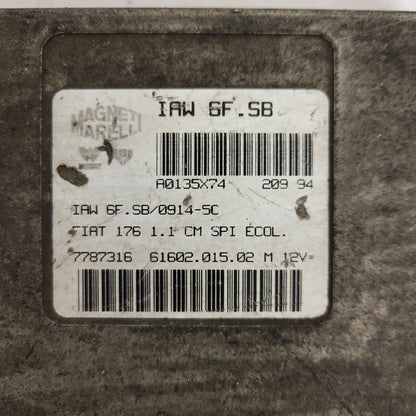 FIAT PUNTO ECU / 7787316 / IAW 6F.SB / 61602.015.02 / MAGNETI MARELLI