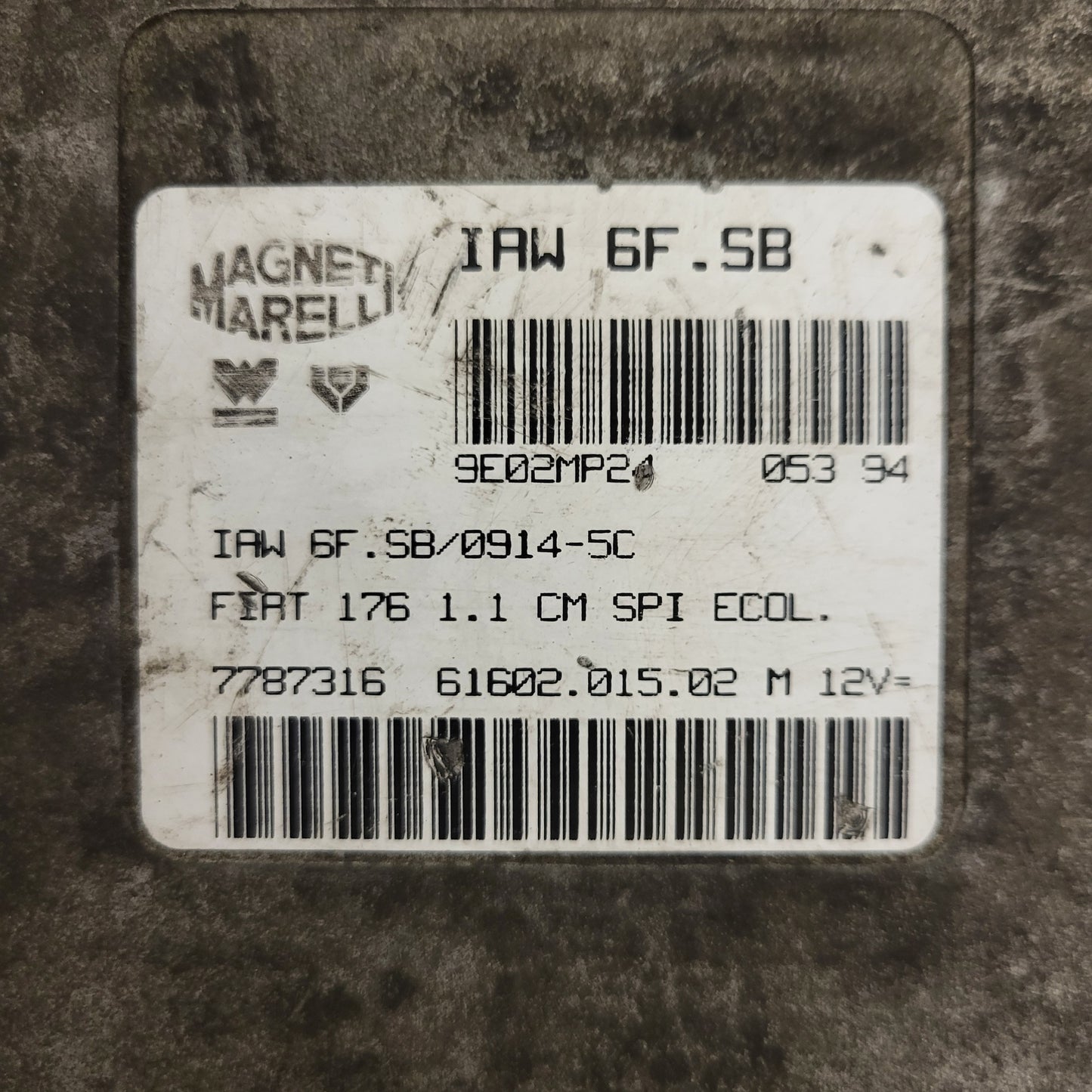 FIAT PUNTO ECU / 7787316 / IAW 6F.SB / 61602.015.02 / MAGNETI MARELLI