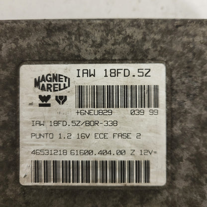 Fiat Punto 1.2 16V ECU / IAW 18FD.5Z / 46531218 / 61600.404.00 / MAGNETI MARELLI