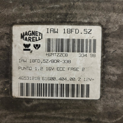 Fiat Punto 1.2 16V ECU / IAW 18FD.5Z / 46531218 / 61600.404.00 / MAGNETI MARELLI