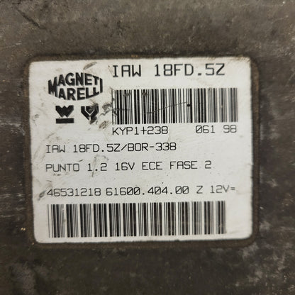 Fiat Punto 1.2 16V ECU / IAW 18FD.5Z / 46531218 / 61600.404.00 / MAGNETI MARELLI