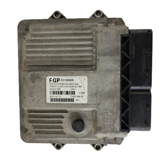 Fiat Punto 1.3 ECU / 55186608 / MJD 6JF.P3 / HW01B / MAGNETI MARELLI
