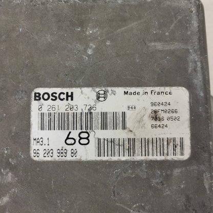 Peugeot 106 Citroen Saxo 1.1 ECU / 0261203736 / 96203998980 / MA3.1 / BOSCH