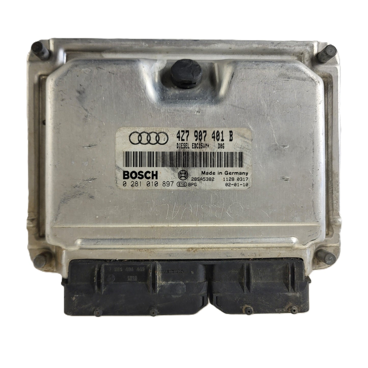 Audi VW ECU / 4Z7907401B / 0281010897 / EDC15VM+ / 28SA5382 / BOSCH