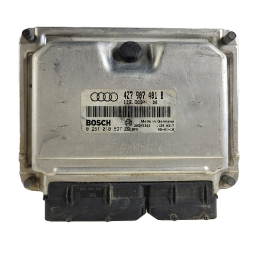 Audi VW ECU / 4Z7907401B / 0281010897 / EDC15VM+ / 28SA5382 / BOSCH