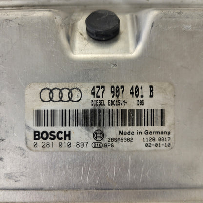 Audi VW ECU / 4Z7907401B / 0281010897 / EDC15VM+ / 28SA5382 / BOSCH