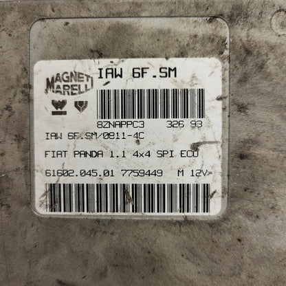 FIAT PANDA 4X4 1.1 SPI ECU / IAW 6F.SM / 7759449 / 61602.045.01 / MAGNETI MARELLI