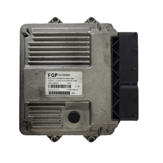 Fiat Punto 1.3 ECU / 55186608 / MJD 6JF.P3 / HW01B / MAGNETI MARELLI