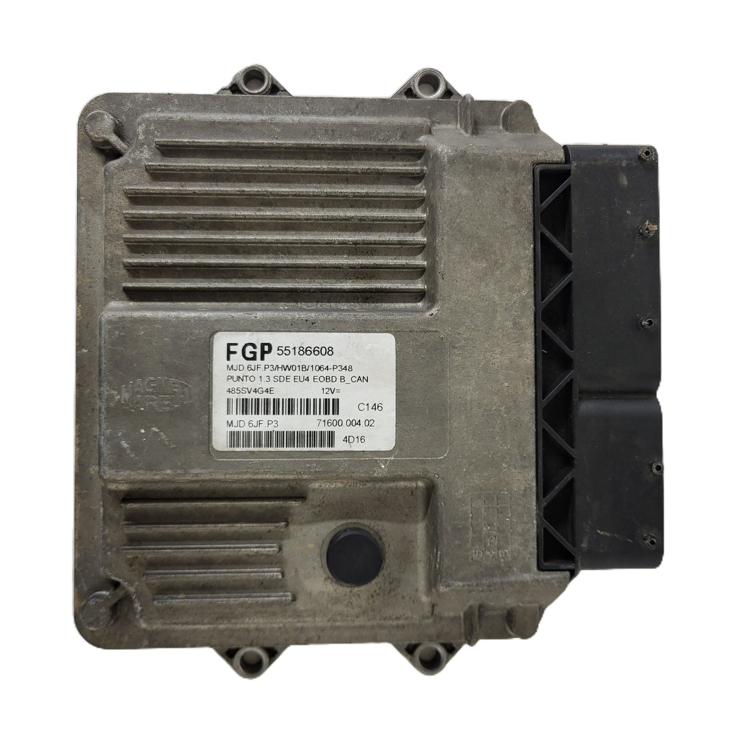 Fiat Punto 1.3 ECU / 55186608 / MJD 6JF.P3 / HW01B / MAGNETI MARELLI