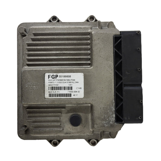 Fiat Punto 1.3 ECU / 55186608 / MJD 6JF.P3 / HW01B / MAGNETI MARELLI
