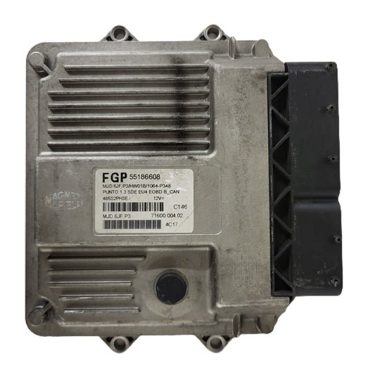 Fiat Punto 1.3 ECU / 55186608 / MJD 6JF.P3 / HW01B / MAGNETI MARELLI