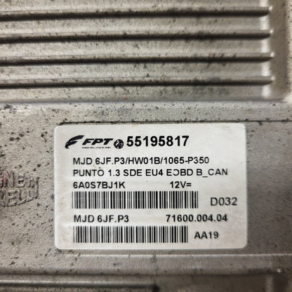 FIAT PUNTO ECU / MJD 6JF.P3 / 55195817 / HW1BM / 71600.053.00 / MAGNETI MARELLI