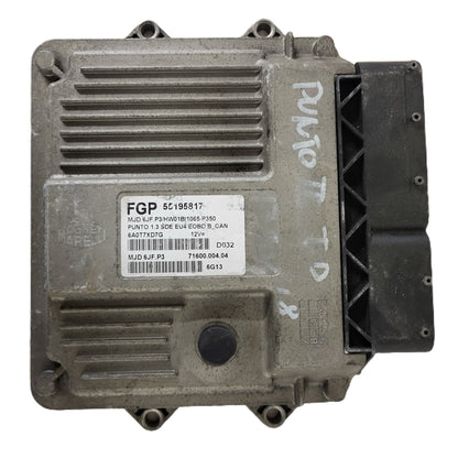 FIAT PUNTO ECU / MJD 6JF.P3 / 55195817 / HW1BM / 71600.053.00 / MAGNETI MARELLI