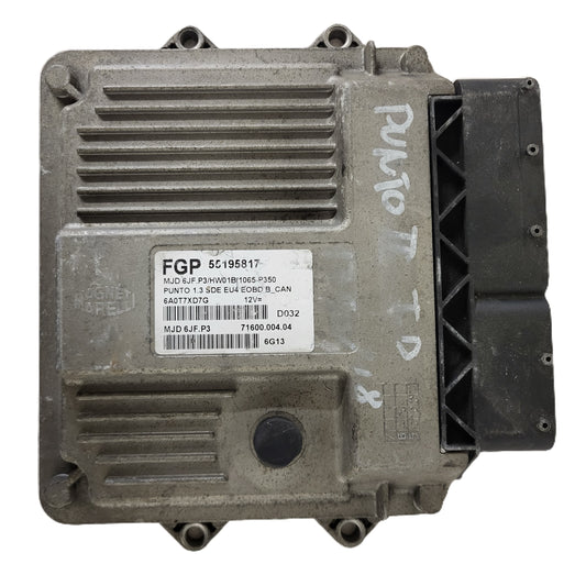 FIAT PUNTO ECU / MJD 6JF.P3 / 55195817 / HW1BM / 71600.053.00 / MAGNETI MARELLI