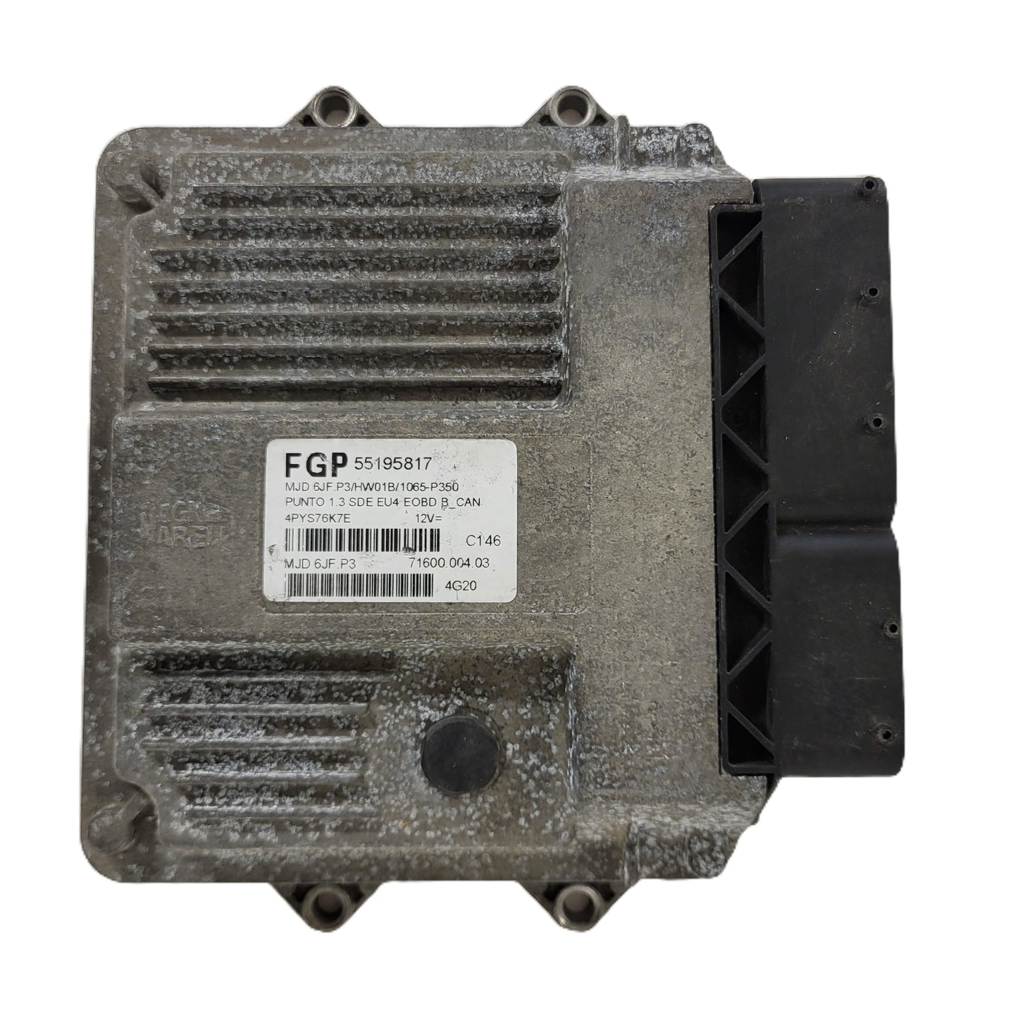 FIAT PUNTO ECU / MJD 6JF.P3 / 55195817 / HW1BM / 71600.053.00 / MAGNETI MARELLI