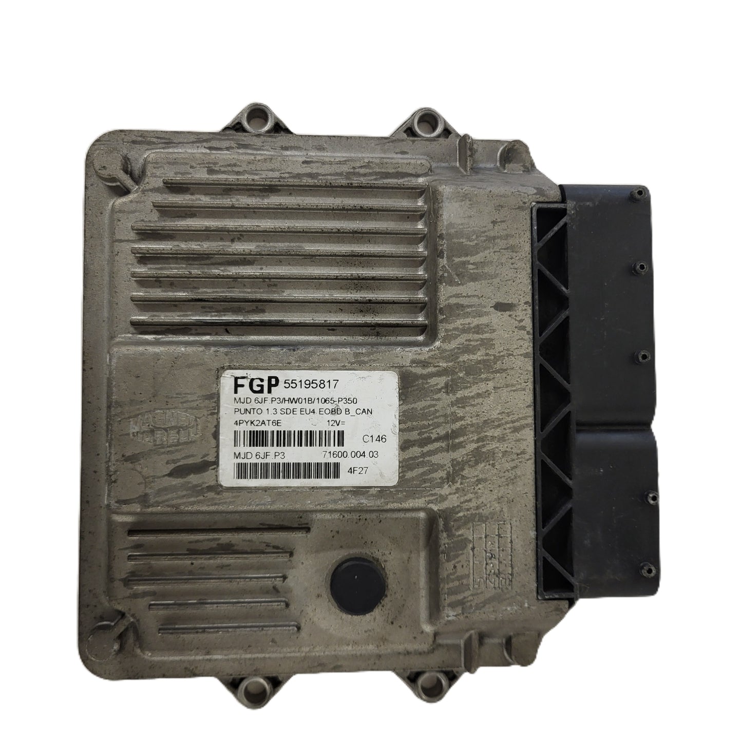 FIAT PUNTO ECU / MJD 6JF.P3 / 55195817 / HW1BM / 71600.053.00 / MAGNETI MARELLI