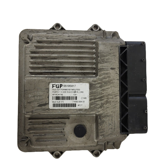 FIAT PUNTO ECU / MJD 6JF.P3 / 55195817 / HW1BM / 71600.053.00 / MAGNETI MARELLI