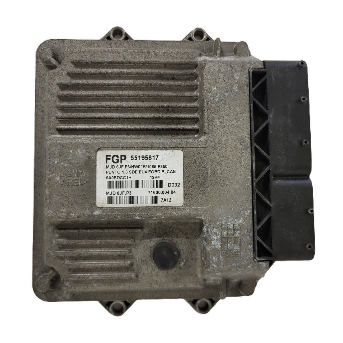 FIAT PUNTO ECU / MJD 6JF.P3 / 55195817 / HW1BM / 71600.053.00 / MAGNETI MARELLI