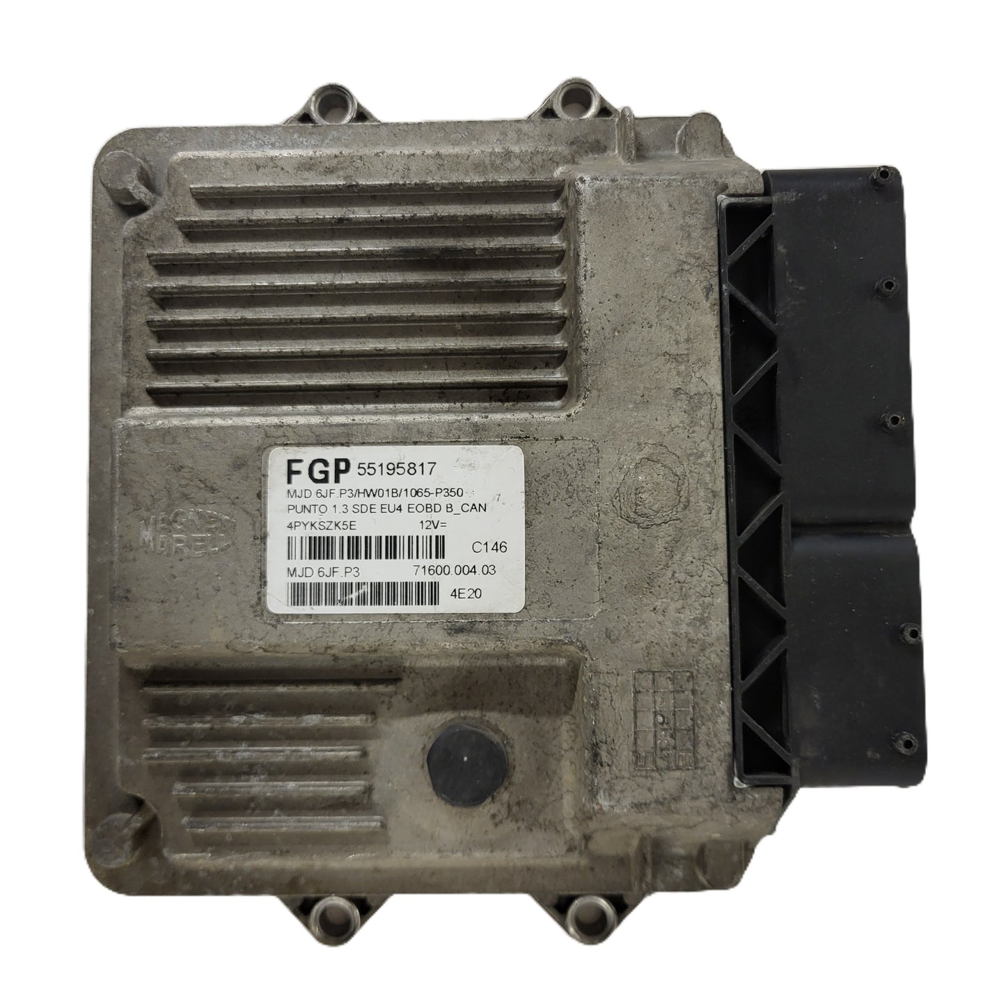 FIAT PUNTO ECU / MJD 6JF.P3 / 55195817 / HW1BM / 71600.053.00 / MAGNETI MARELLI