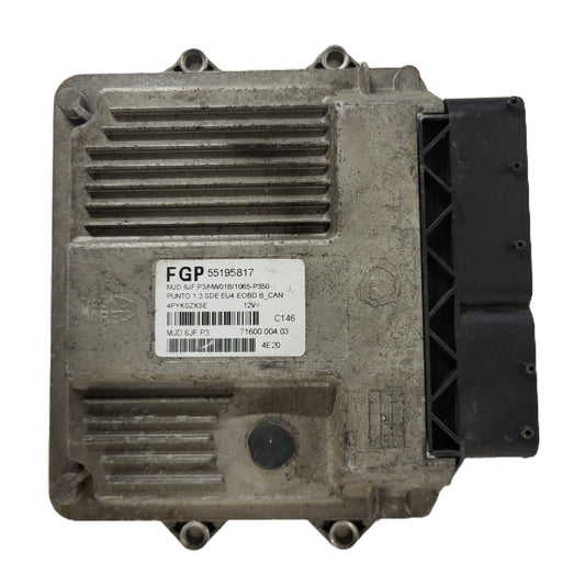 FIAT PUNTO ECU / MJD 6JF.P3 / 55195817 / HW1BM / 71600.053.00 / MAGNETI MARELLI