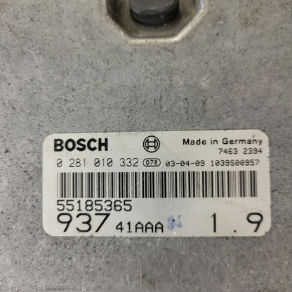 ALFA 147 ECU / 0281010332 / 55185365 / BOSCH