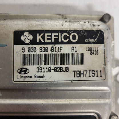 HYUNDAI GETZ ECU / 39110-02BJ0 / 9030930811F / TBH7IS11 / KEFICO - C34-18 - 2