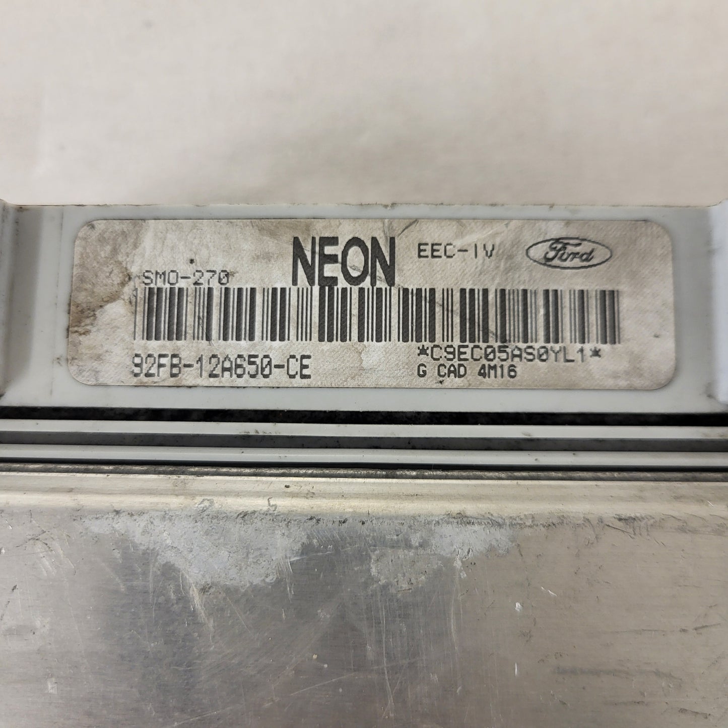 FORD ESCORT  1.8 ECU / 92FB-12A650-CE / NEON / SMO-270 / EEC-IV