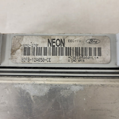 FORD ESCORT  1.8 ECU / 92FB-12A650-CE / NEON / SMO-270 / EEC-IV