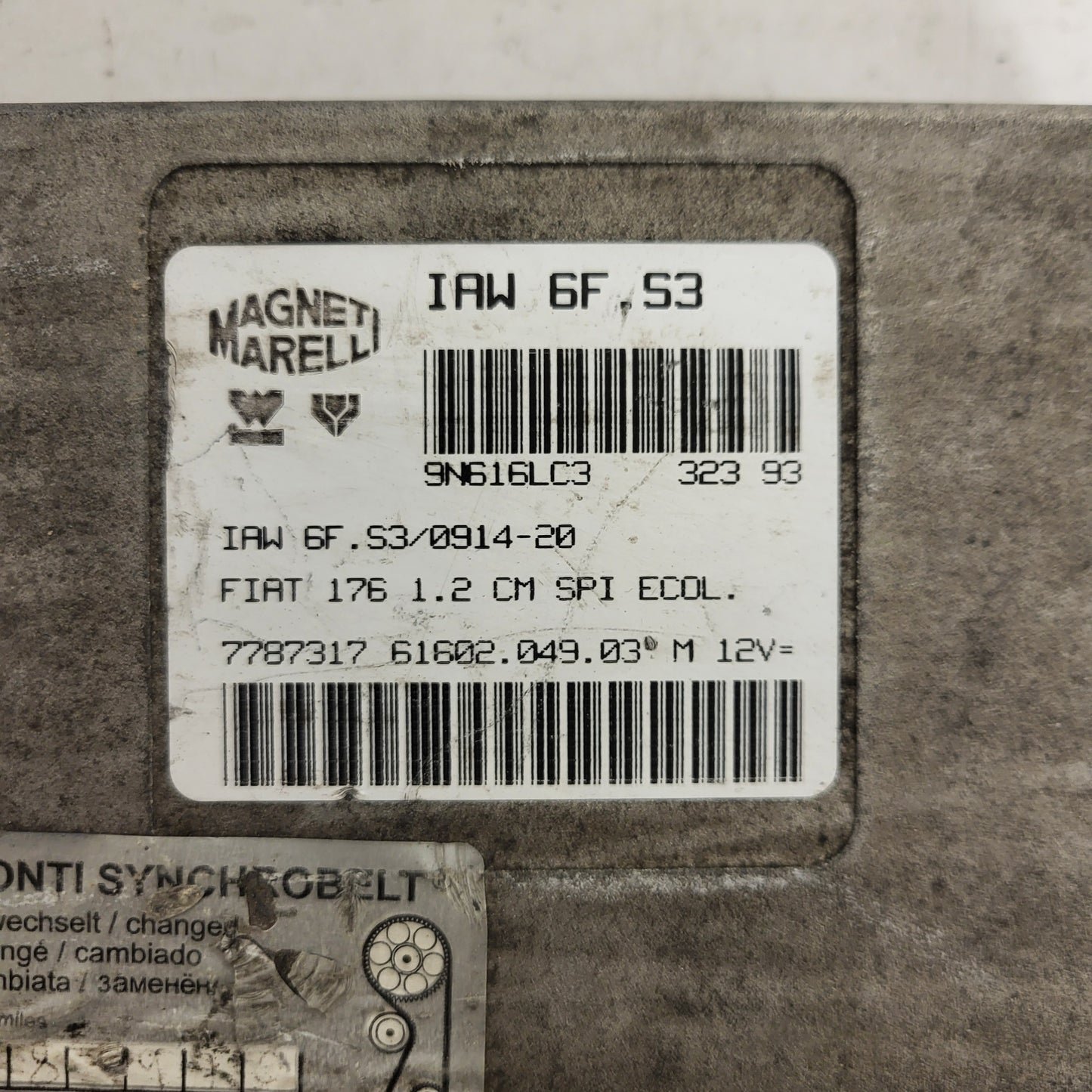 FIAT PUNTO 176 1.2 ECU / IAW 6F.S3 / 7787317 / 61602.049.03 / MAGNETI MARELLI