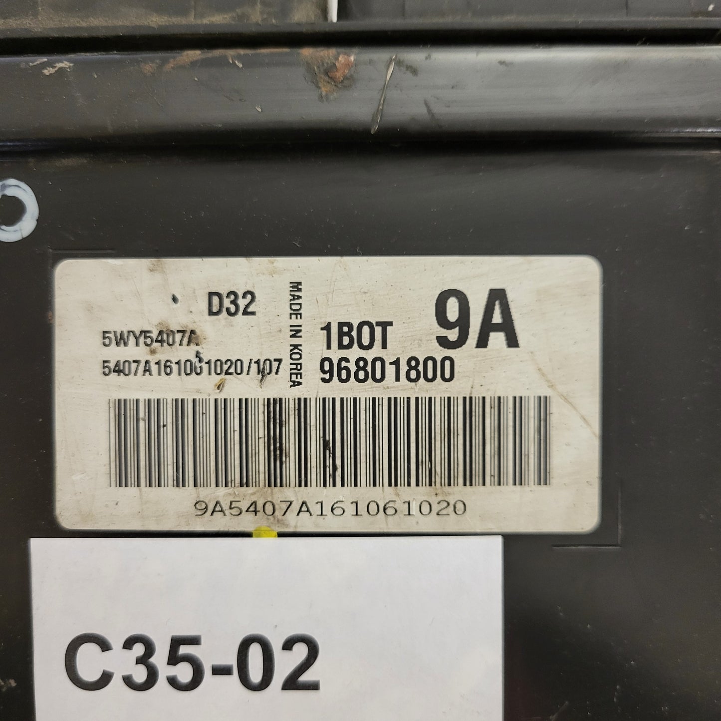 CHEVROLET MATIZ  ECU / 96801800 / 5WY5407A / 1BOT / 9A / D32