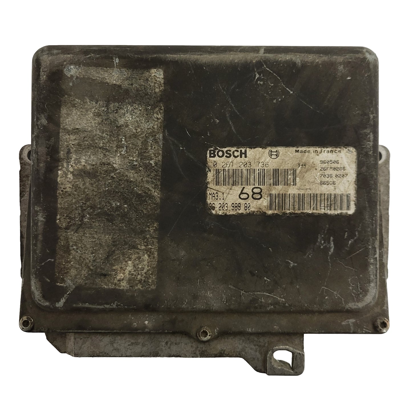 Peugeot 106 Citroen Saxo 1.1 ECU / 0261203736 / 96203998980 / MA3.1 / BOSCH