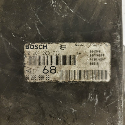 Peugeot 106 Citroen Saxo 1.1 ECU / 0261203736 / 96203998980 / MA3.1 / BOSCH