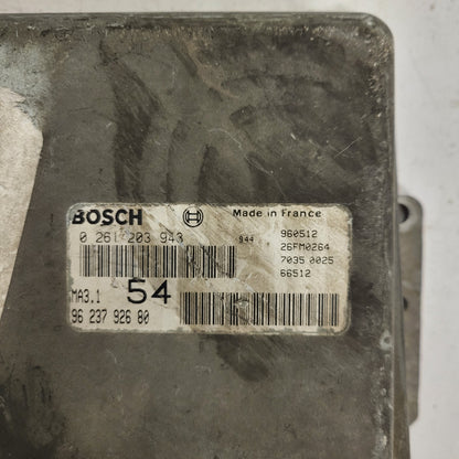 Peugeot 106 Citroen Saxo AX ECU / 0261203943 / 9623792680 / MA3.1 / BOSCH