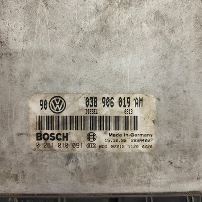 VW GOLF ECU / 038906019AM / 0281010091 / BOSCH