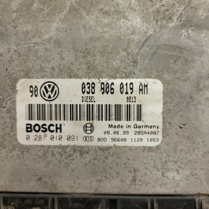 VW GOLF ECU / 038906019AM / 0281010091 / BOSCH