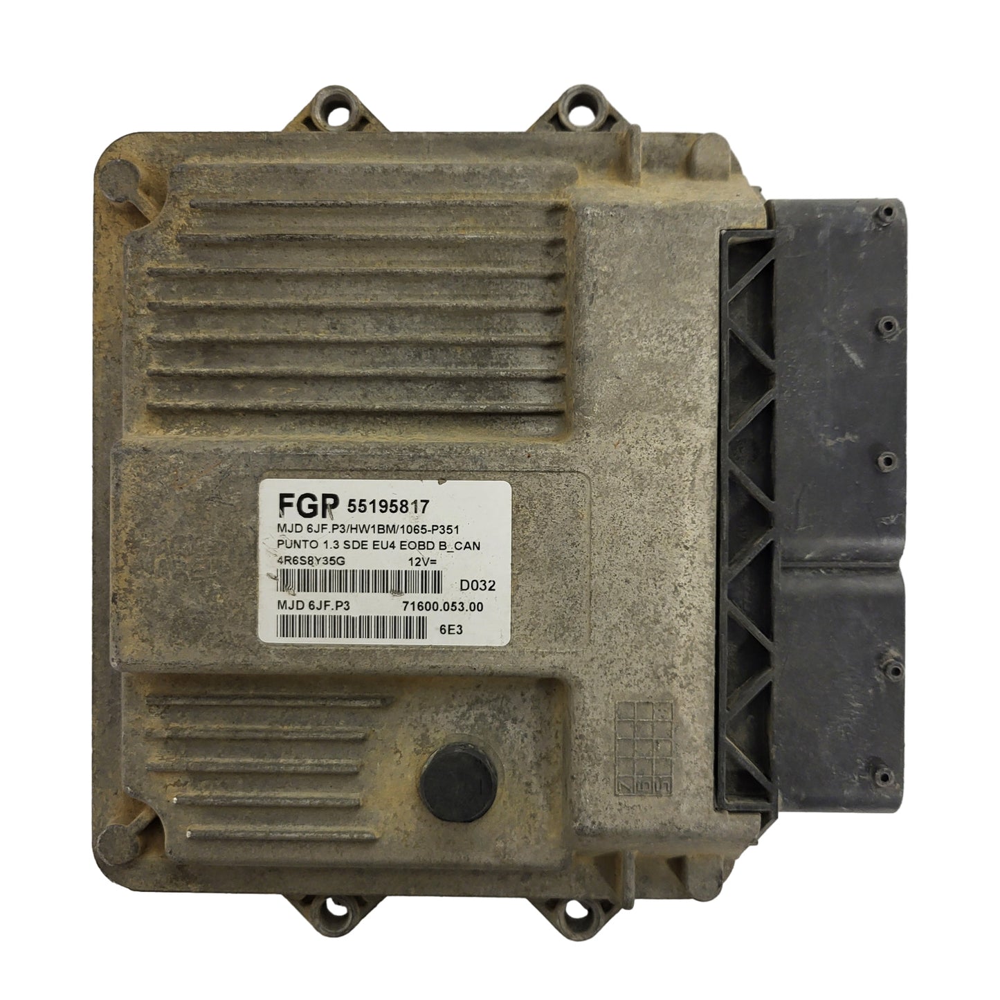 FIAT PUNTO ECU / MJD 6JF.P3 / 55195817 / HW1BM / 71600.053.00 /  MAGNETI MARELLI
